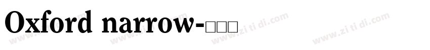 Oxford narrow字体转换